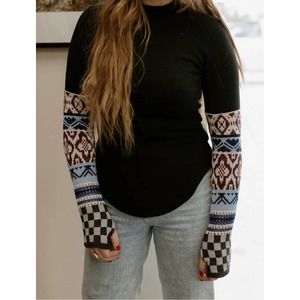 Free People Women’s Thermal Cuff Knit Top Size XS